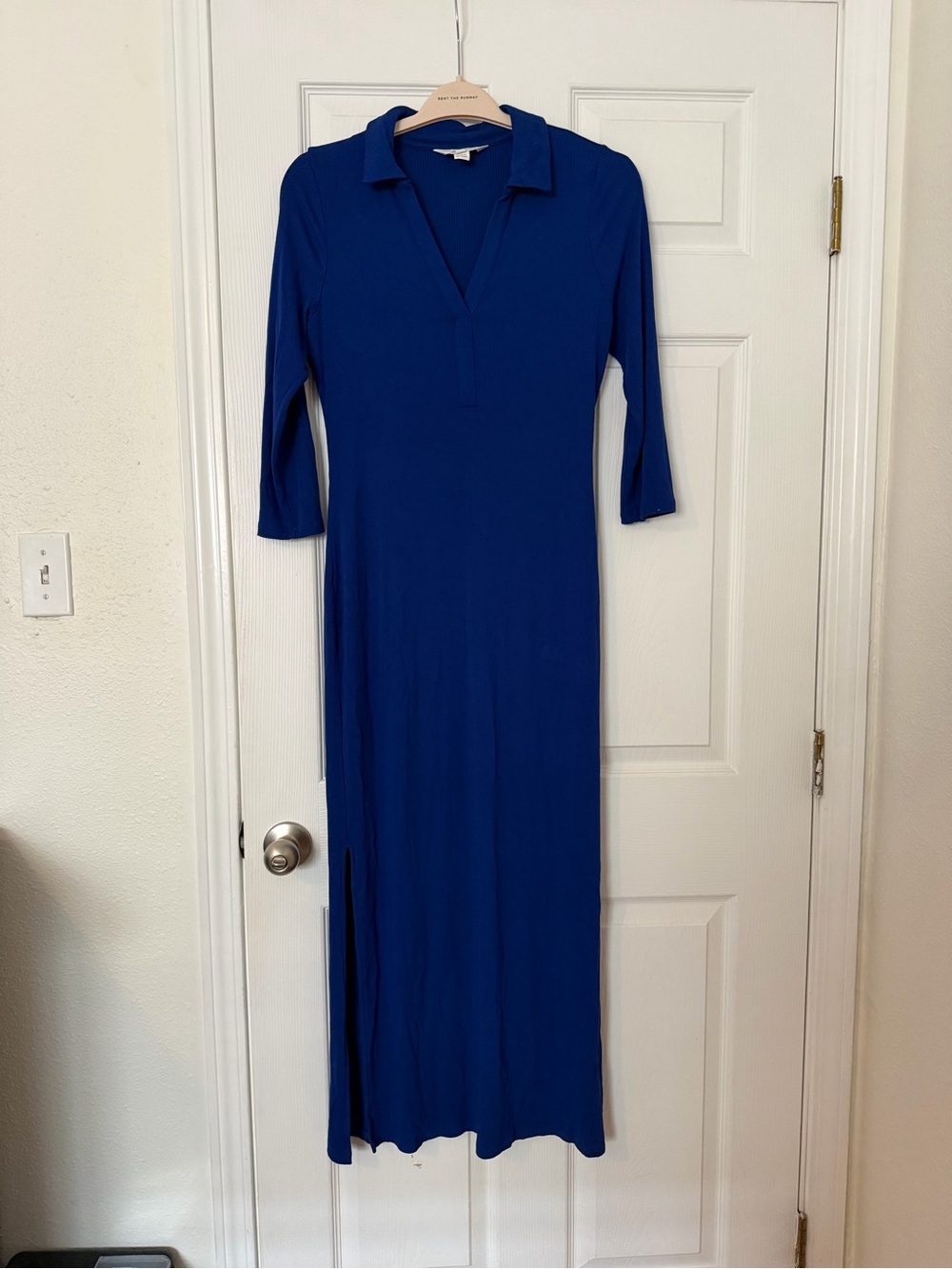 Lilly Pulitzer Royal Blue Ribbed Polo Maxi Dress Size M